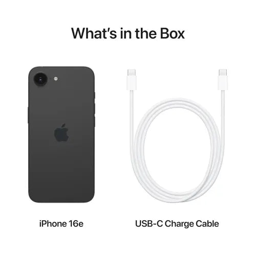 Apple iPhone 16e (Black/White).